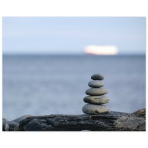 Inukshuk at Fisherman's Cove Aluminum Print 16" x 20"