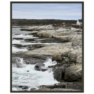 Peggy's Cove Shoreline Premium Semi-Glossy Paper Metal Framed Poster 16" x 20"