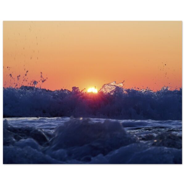 Sunset and Waves Premium Semi-Glossy Paper Poster 8" x 10"