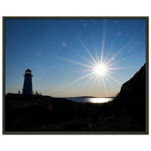 Sunset at Peggy’s Cove Lighthouse (4) Premium Semi-Glossy Paper Metal Framed Poster 16" x 20"