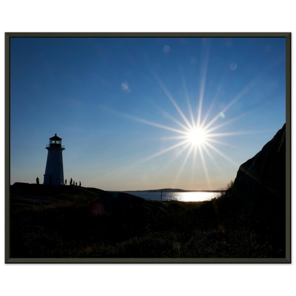 Sunset at Peggy’s Cove Lighthouse (4) Premium Semi-Glossy Paper Metal Framed Poster 16" x 20"