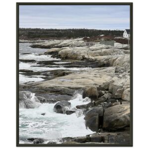 Peggy's Cove Shoreline Premium Semi-Glossy Paper Metal Framed Poster 16" x 20"