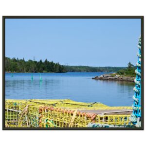 Cape Breton Lobster Traps Premium Semi-Glossy Paper Metal Framed Poster 16" x 20"