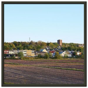 Wolfville and Acadia University (Center) Premium Semi-Glossy Paper Metal Framed Poster 12" x 12"