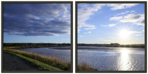 Bay of Fundy Tides Metal Framed Poster Diptych