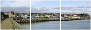 Fisherman's Cove Aluminum Print Triptych