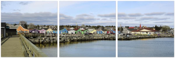 Fisherman's Cove Aluminum Print Triptych