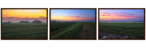 Sunset Over Wolfville Wooden Framed Poster Triptych