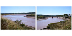 Tidal Bore Off the Minas Basin Aluminum Print Diptych