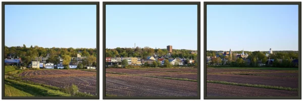 Wolfville and Acadia University Metal Framed Poster Triptych
