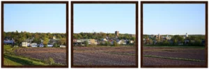 Wolfville and Acadia University Wooden Framed Poster Triptych