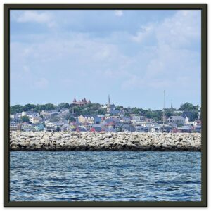 Battery Point Breakwater Lighthouse, Lunenburg (Center) Premium Semi-Glossy Paper Metal Framed Poster 12" x 12"