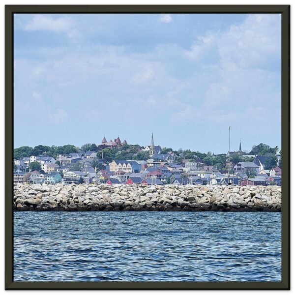 Battery Point Breakwater Lighthouse, Lunenburg (Center) Premium Semi-Glossy Paper Metal Framed Poster 12" x 12"